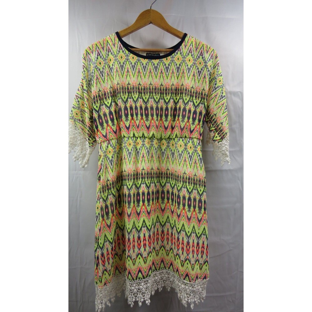 My Michelle Girls Dress Size 16 Bohemian Boho 3/4 Sleeve Retro